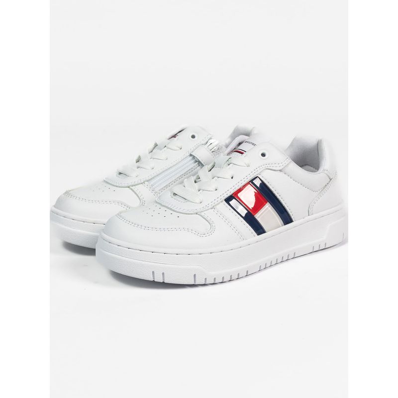 TOMMY HILFIGER - Tenis Casual Para Niño Blanco Tommy Hilfiger