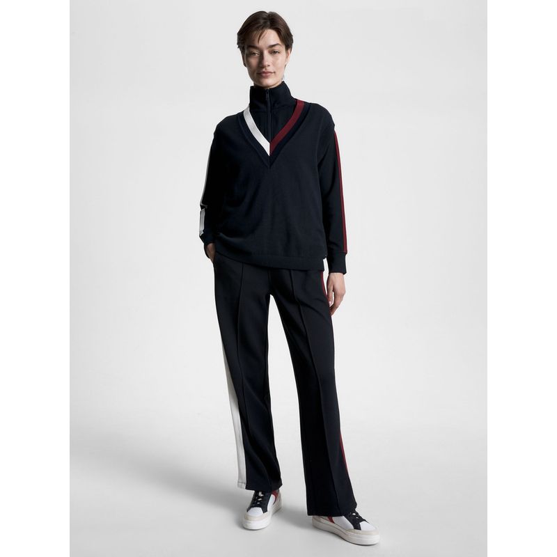 TOMMY HILFIGER - Tenis Azul/Blanco Con Monograma Para Mujer Tommy Hilfiger