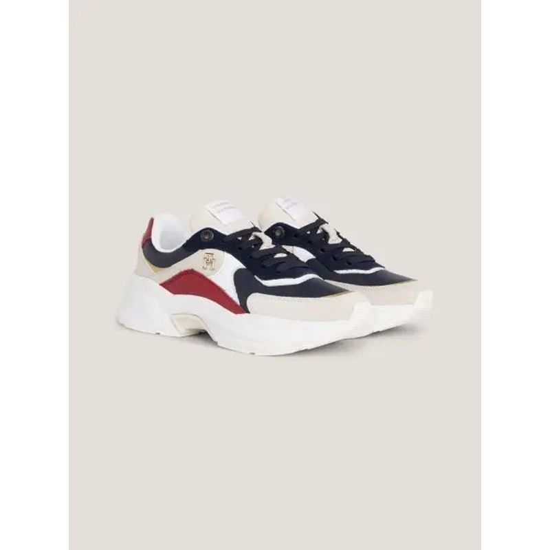 TOMMY HILFIGER - Tenis Estilo Running Cuero Para Mujer Tommy Hilfiger