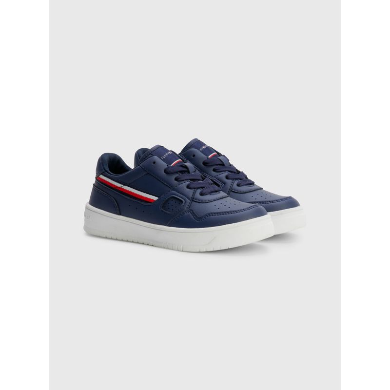 TOMMY HILFIGER - Tenis Con Rayas Para Niño Azul Tommy Hilfiger