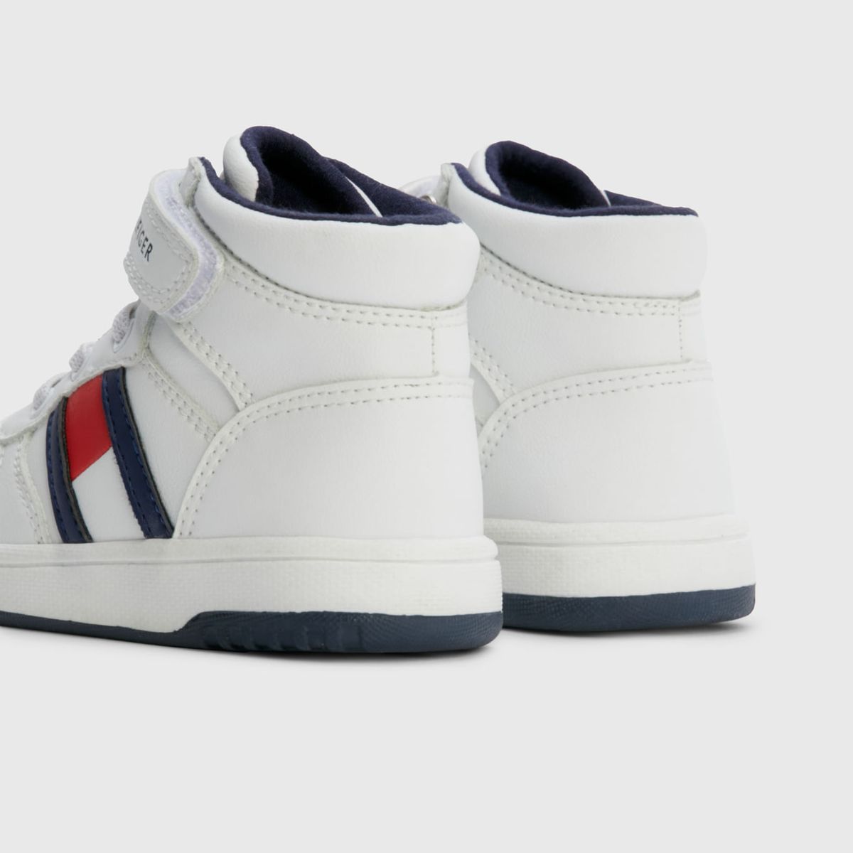 TOMMY HILFIGER - Tenis Altas Con Cordones Y Cierre Velcro Niño Blanco Tommy Hilfiger