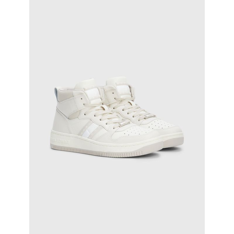 TOMMY HILFIGER - Tenis De Baloncesto Retro Cuero Mujer Blanco Tommy Hilfiger