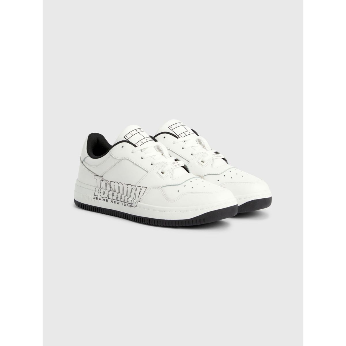 TOMMY HILFIGER - Tenis Retro Cuero Con Logo Mujer Blanco Tommy Hilfiger