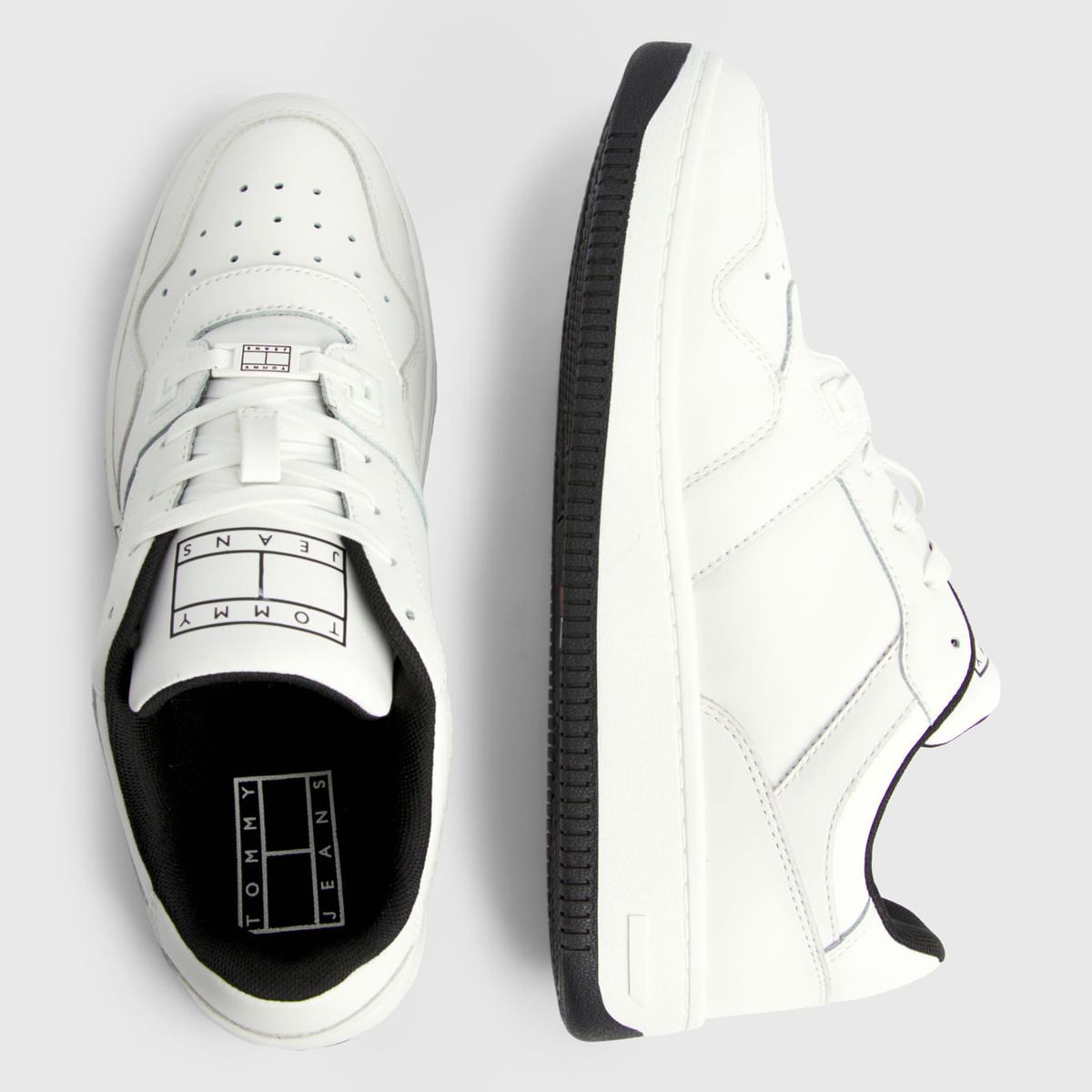 TOMMY HILFIGER - Tenis Retro Cuero Con Logo Mujer Blanco Tommy Hilfiger