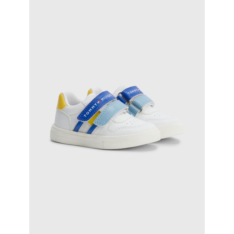 TOMMY HILFIGER - Tenis Con Doble Velcro Para Niño Blanco Tommy Hilfiger