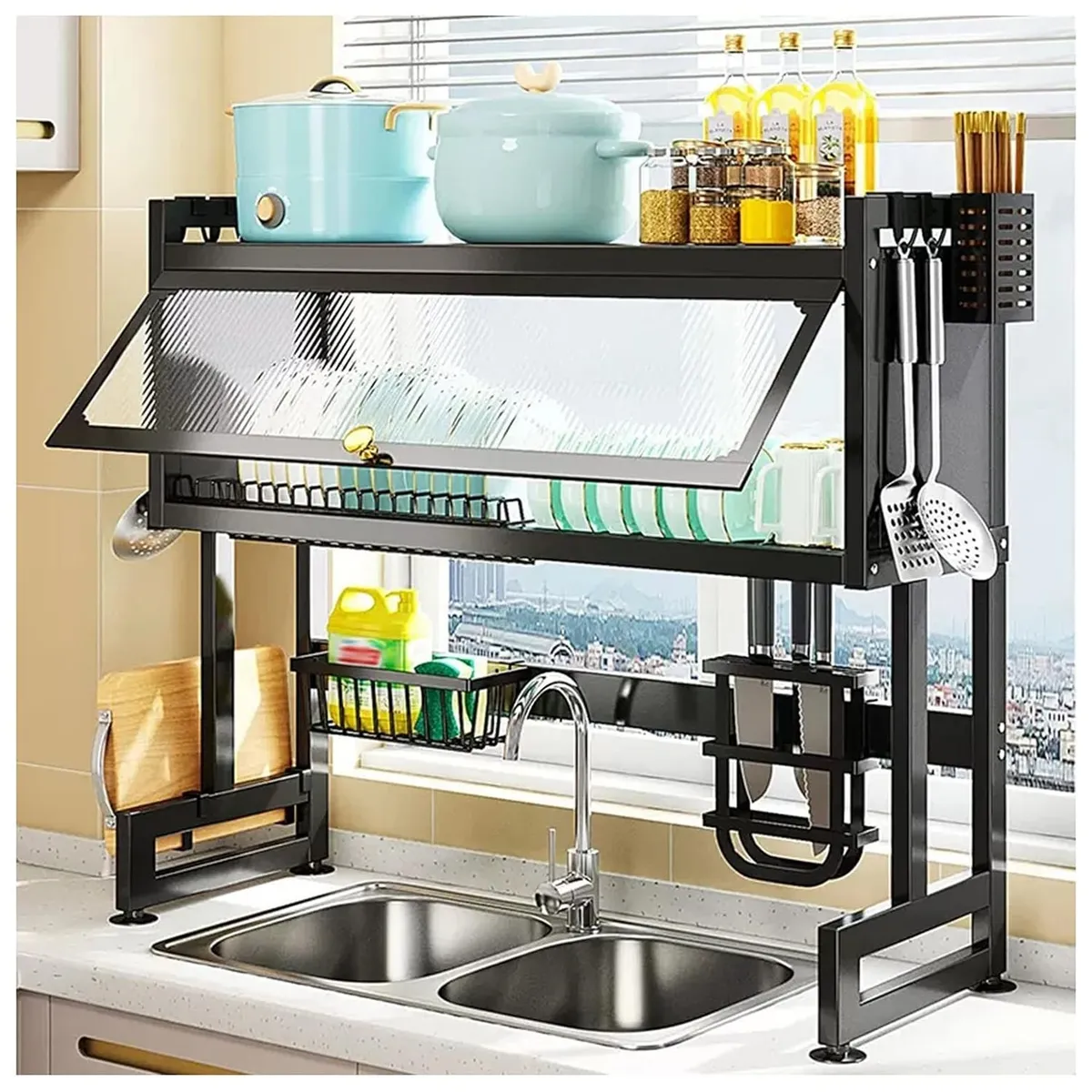 ONE PIXEL - Organizador Y Escurridor Platos Loza Seca Platos 65CM ONE PIXEL