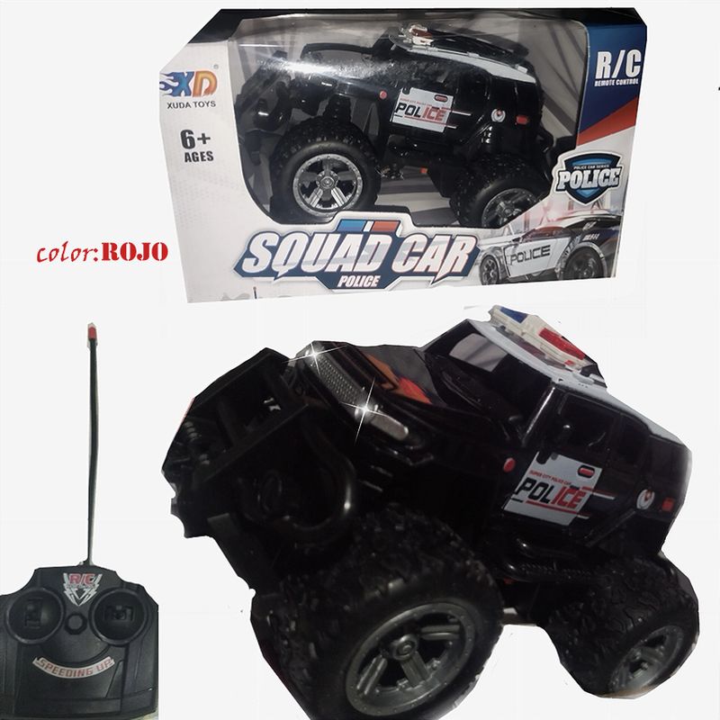 ZAFIRO JEANS - Patrulla policía Monster trucks luces a control remoto rojo