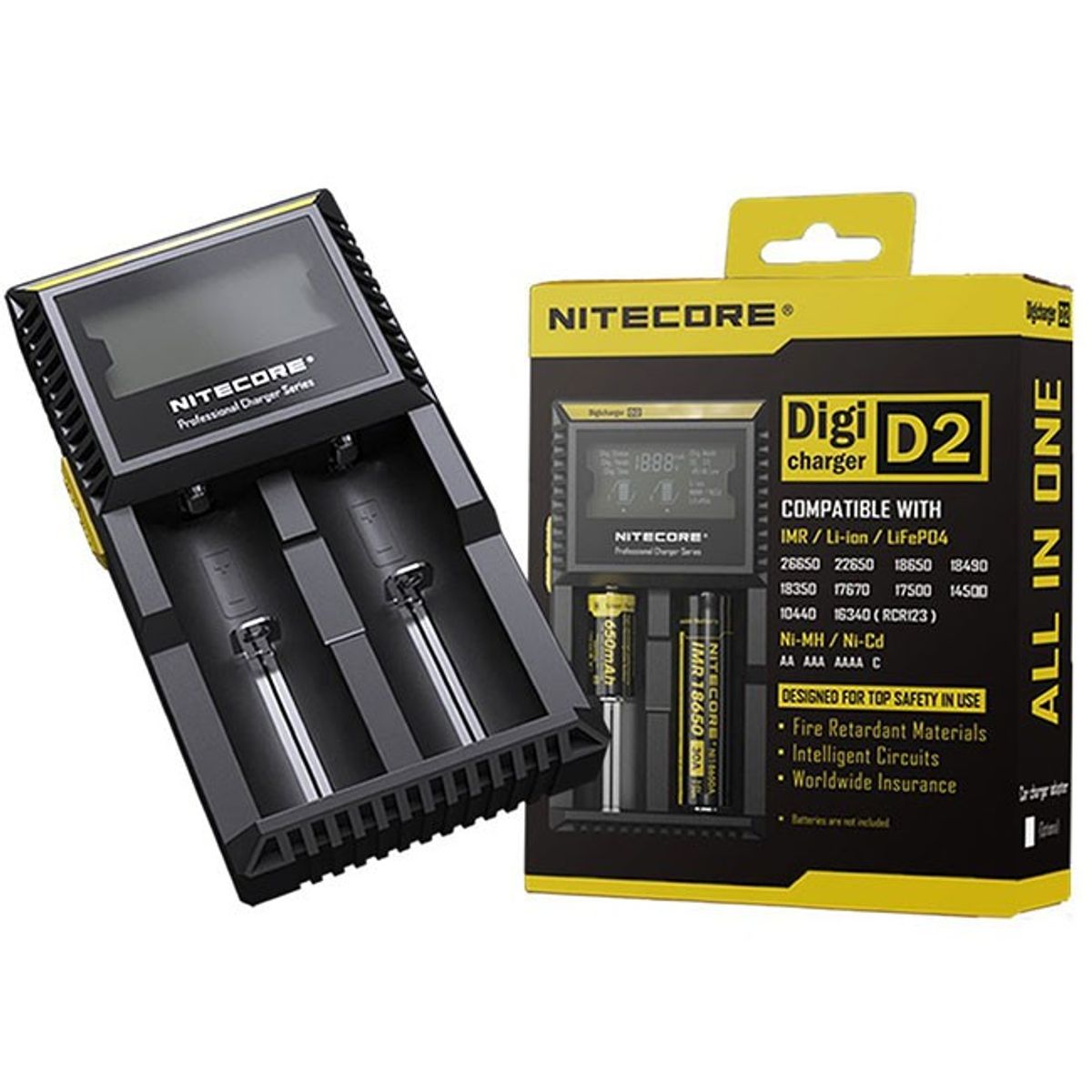 GENERICO - Cargador Universal Baterías Cilíndricas Litio NiMH NiCd LiFePO4