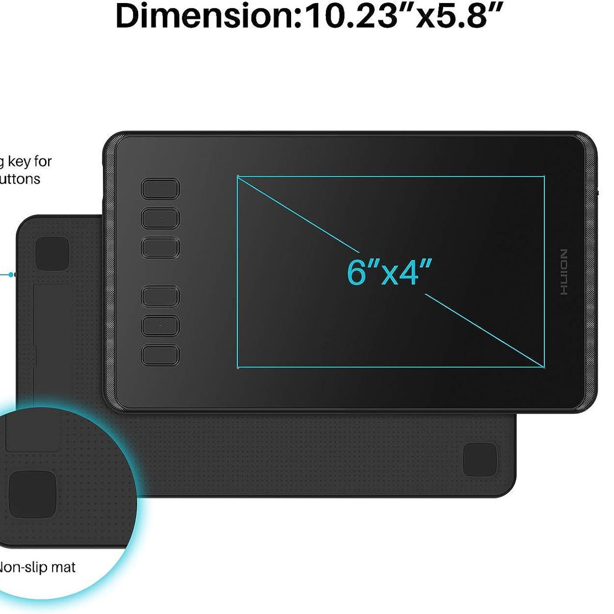 HUION - Tableta Gráfica Digitalizadora Huion Inspiroy H640p Lápiz Óptico