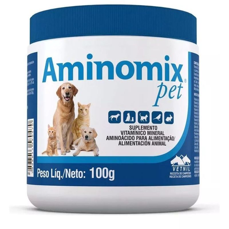 HOLLIDAY - Aminomix Pet Crecimiento Lactancia Preñez Vejez 100 Gr