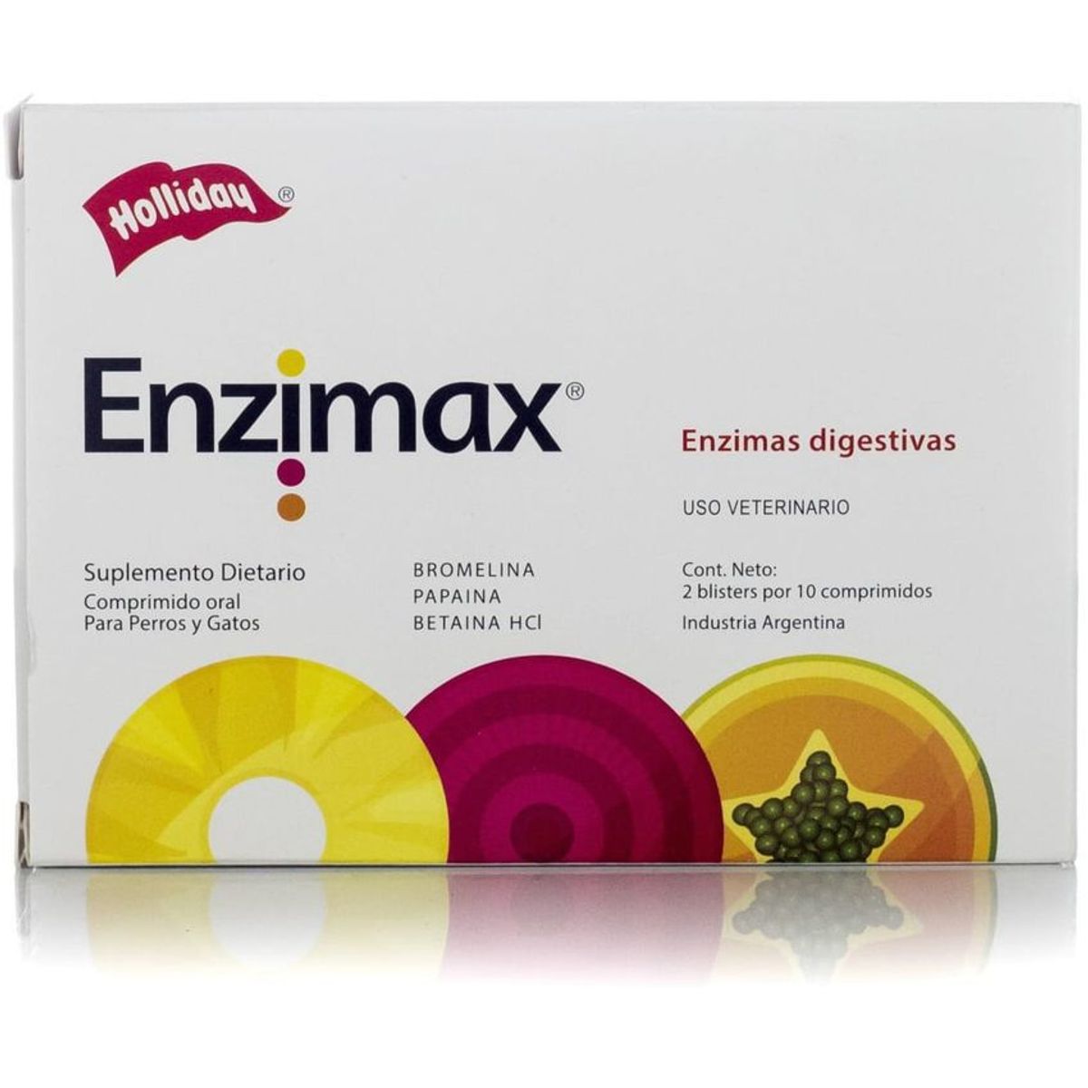 HOLLIDAY - Enzimax Perros Gatos Proceso Digestivo Absorción 20 Comp