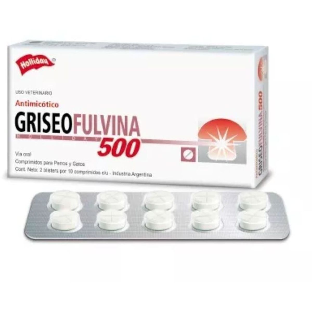 HOLLIDAY - Griseofulvina 500 Antimicotico Fungistatico 20 Comp