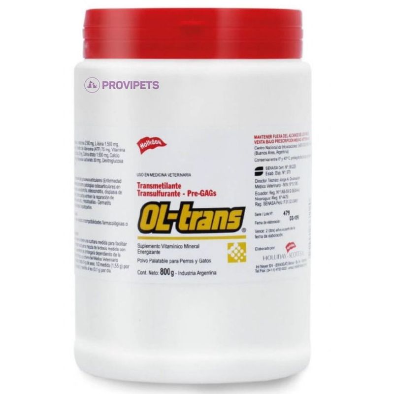 HOLLIDAY - Holliday Ol Trans 800g Suplemento Vitaminico Osteoarticular
