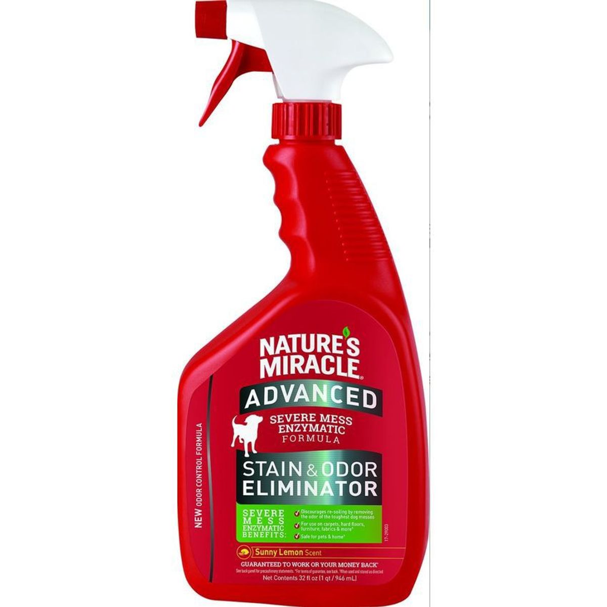 NATURES MIRACLE - Natures Miracle Perros Eliminador Manchas Olores Limón 32oz