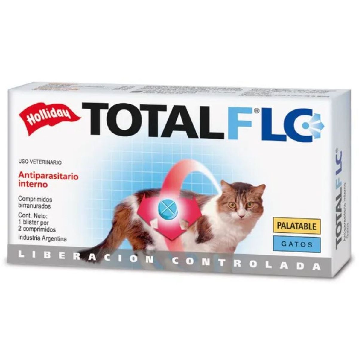 HOLLIDAY - Total F Lc Gatos Antiparasitario Interno 2 Comprimidos