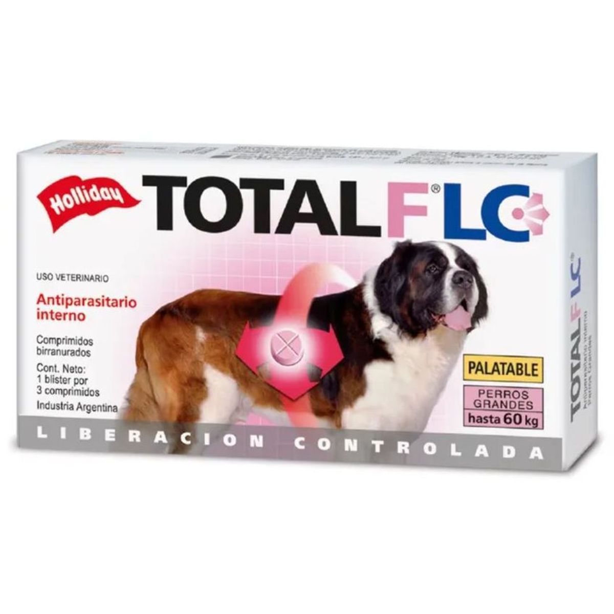 HOLLIDAY - Total F Lc Perros Grandes Antiparasitario Interno 2 Comp