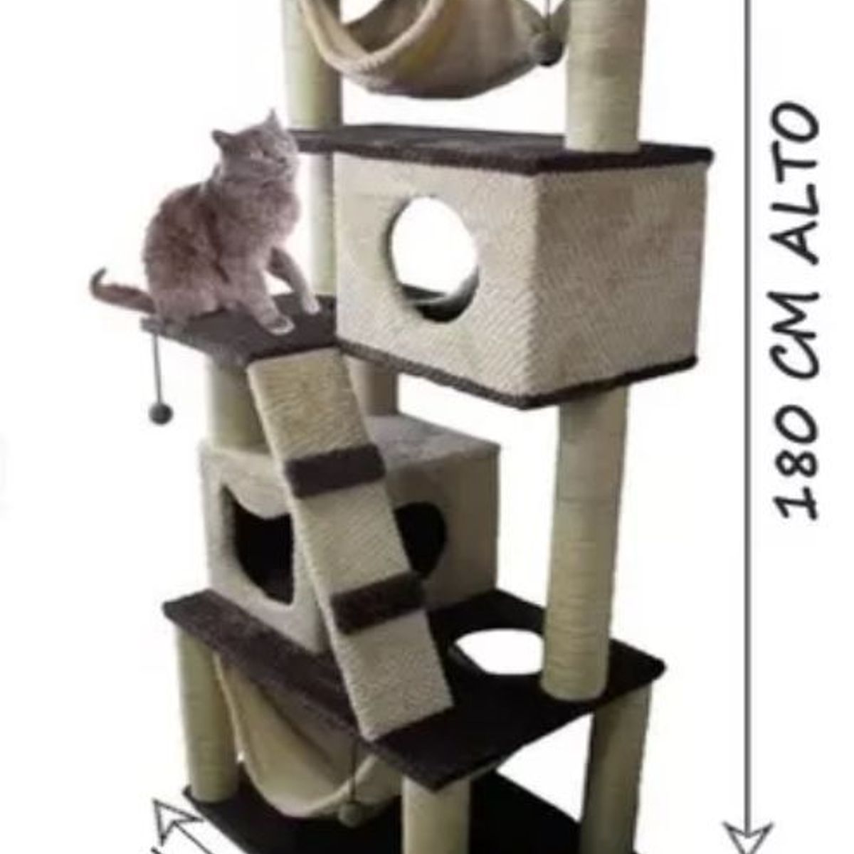 WOOD PETS - GIMNASIO ARBOL RASCADOR PARA GATO