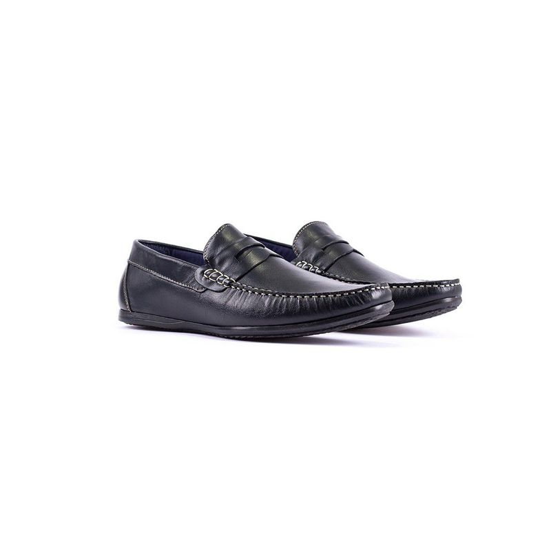 OVERSTATE - Mocasines Para Hombre en Cuero Azul Oscuro CA-4552il1