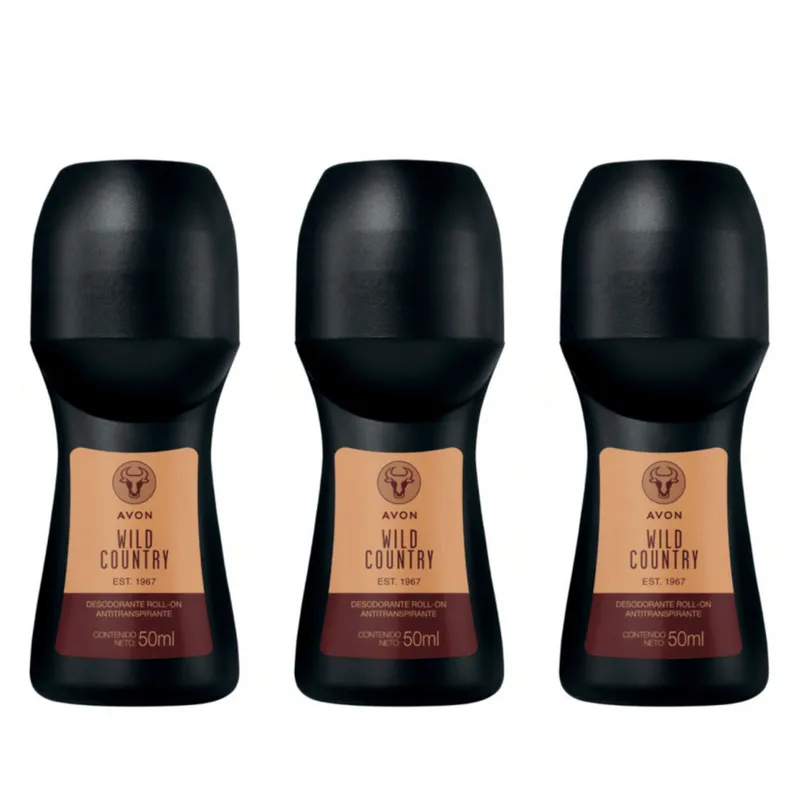 AVON - Desodorante Wild Country Hombre x 3 Unidades de Avon