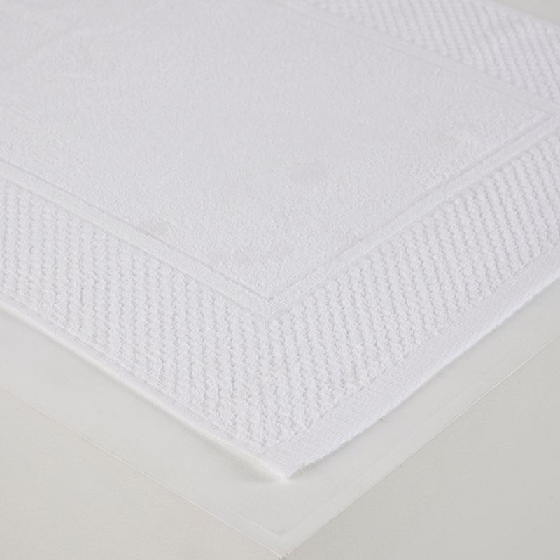 DISTRIHOGAR - Tapete de Baño 660gr Blanco 50 x 80 cm