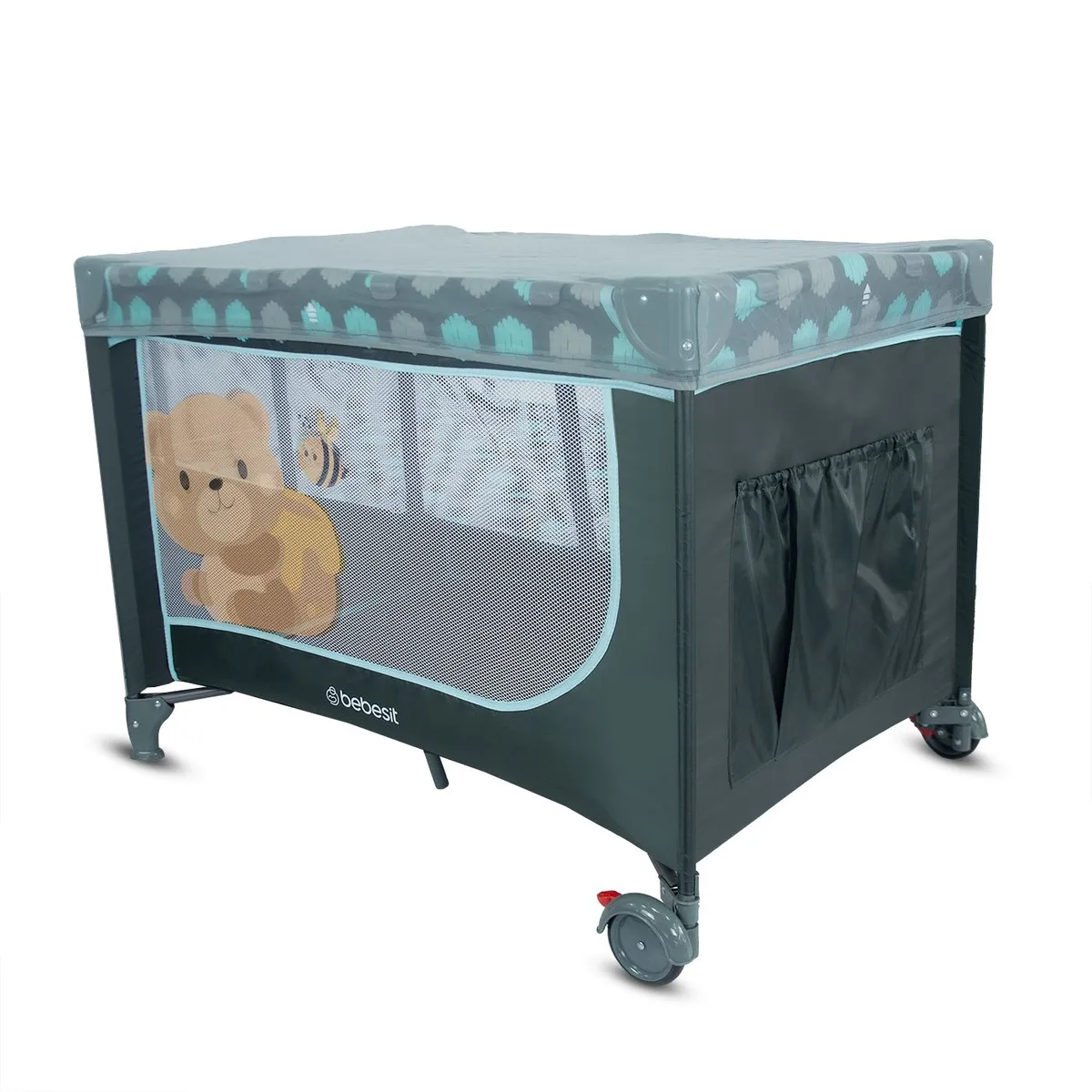 BEBESIT - Cuna Corral  Bebé Con Bolsa Viaje Relax Bebesit Azul