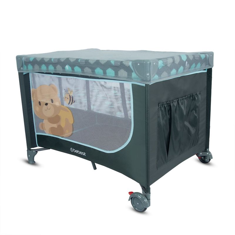 BEBESIT - Cuna Corral para Bebé Con Bolsa Viaje Relax Azul Bebesit