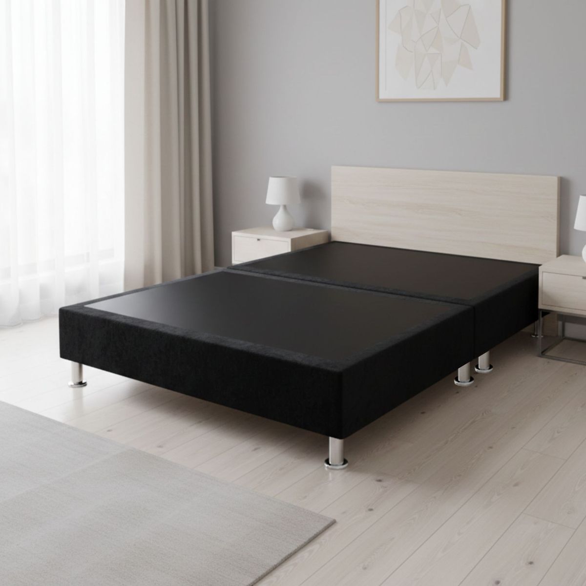 DORMIPUFF - Base Cama Dividida Negro Sencilla 100 X 190cm Dormipuff sas