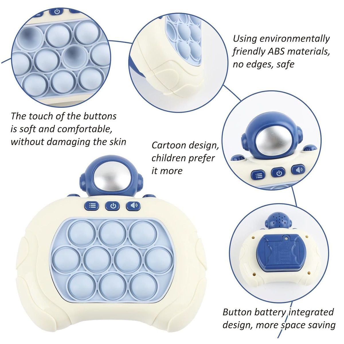 GENERICO - Juguete Pop It Electronico Burbujas Quick Push Astronauta