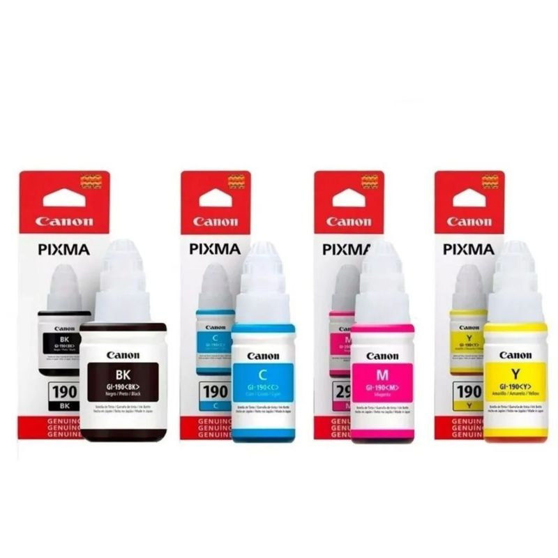 CANON - kit tinta  canon ORIGINAL GL-190 PIXMA G3110/G2110 70ML BK-C-M-Y