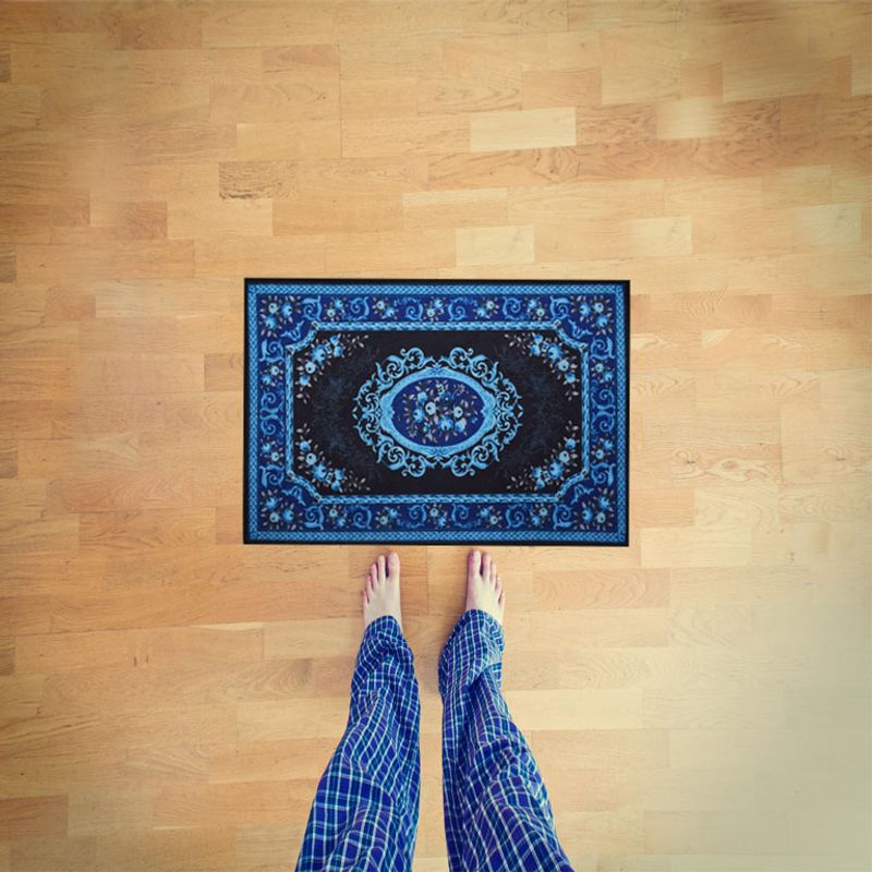 BELLAHOGAR - TAPETE CRYSTAL D585-22 BLACK BLUE 40X60