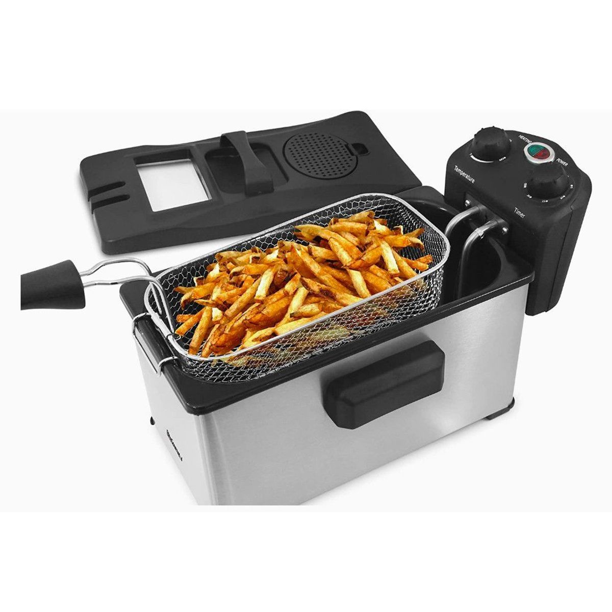 GOURMET - Freidora de aceite inmersión acero inoxidable 3.3 litros GOURMET
