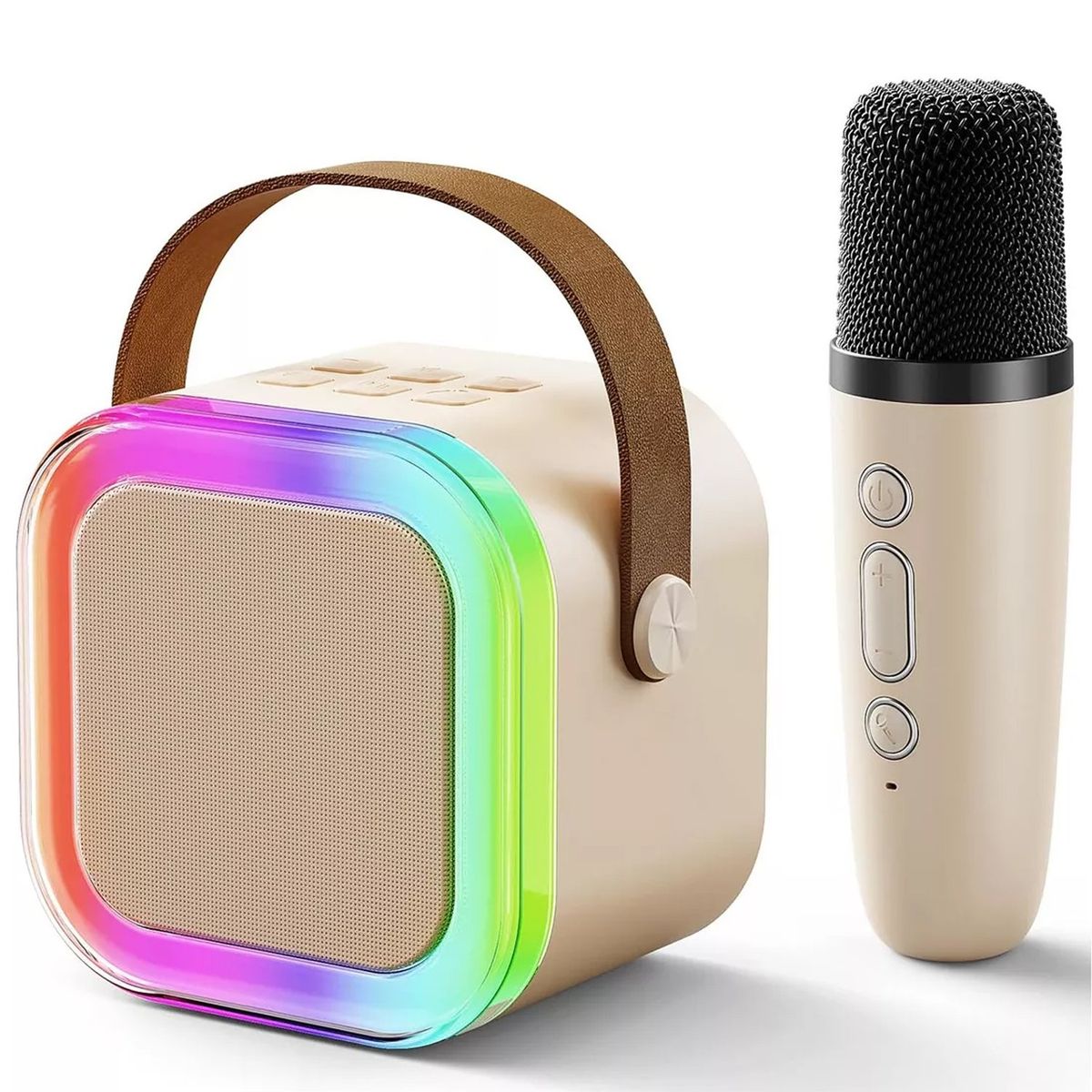 ONE PIXEL - Kit Parlante Y Micrófono Karaoke Para Niños Bluetooth Led