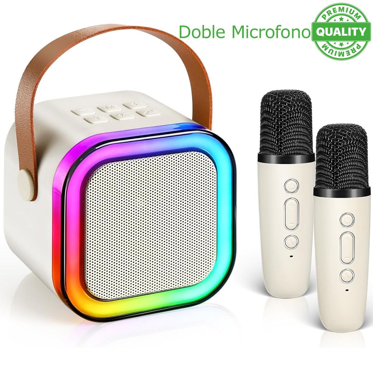 ONE PIXEL - Kit Parlante Y Micrófono Karaoke Para Niños Bluetooth Led