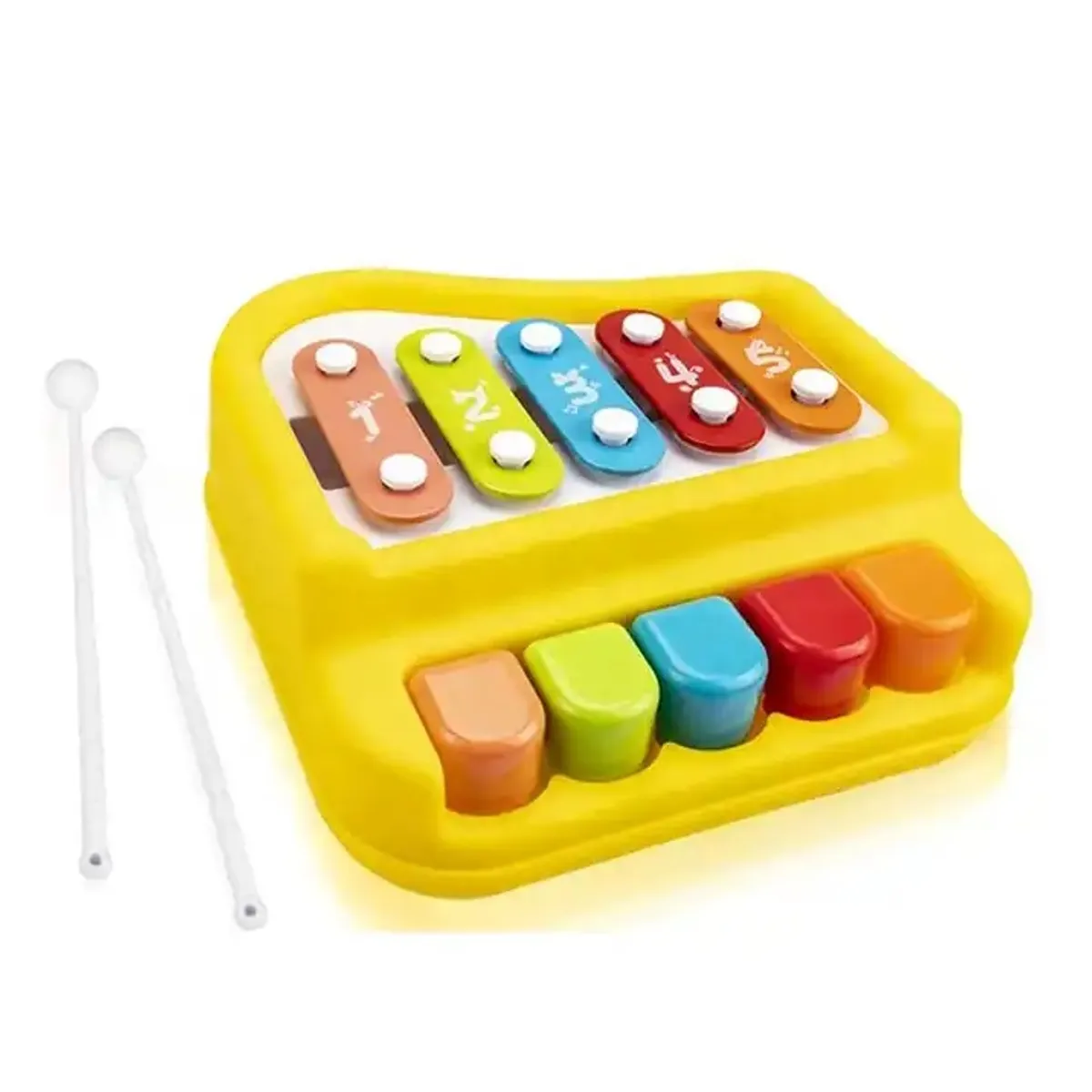KIDSHOP - Xilófono Infantil 5 Tonos Musical HE8011 Amarillo
