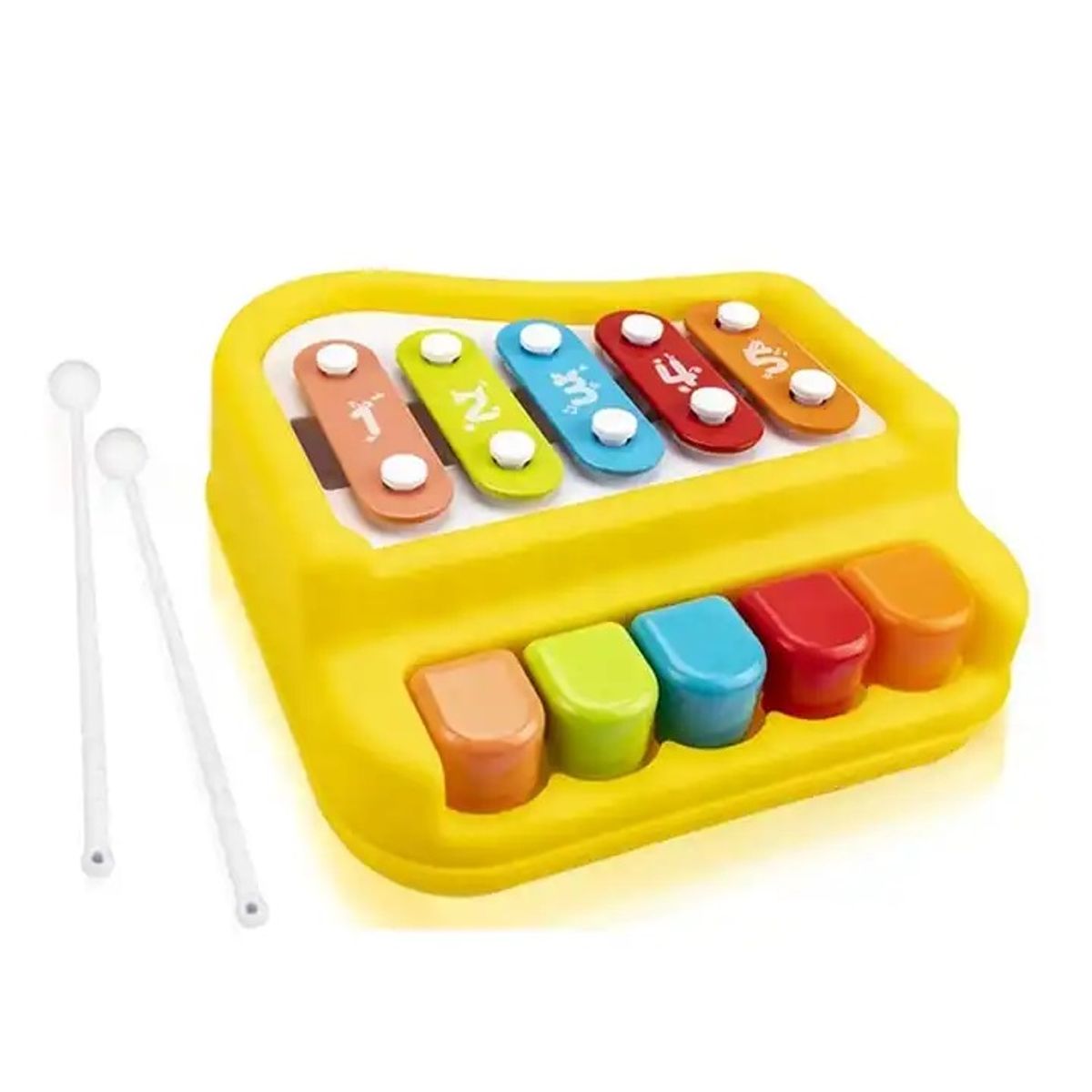 KIDSHOP - Xilófono Infantil 5 Tonos Musical HE8011 Amarillo
