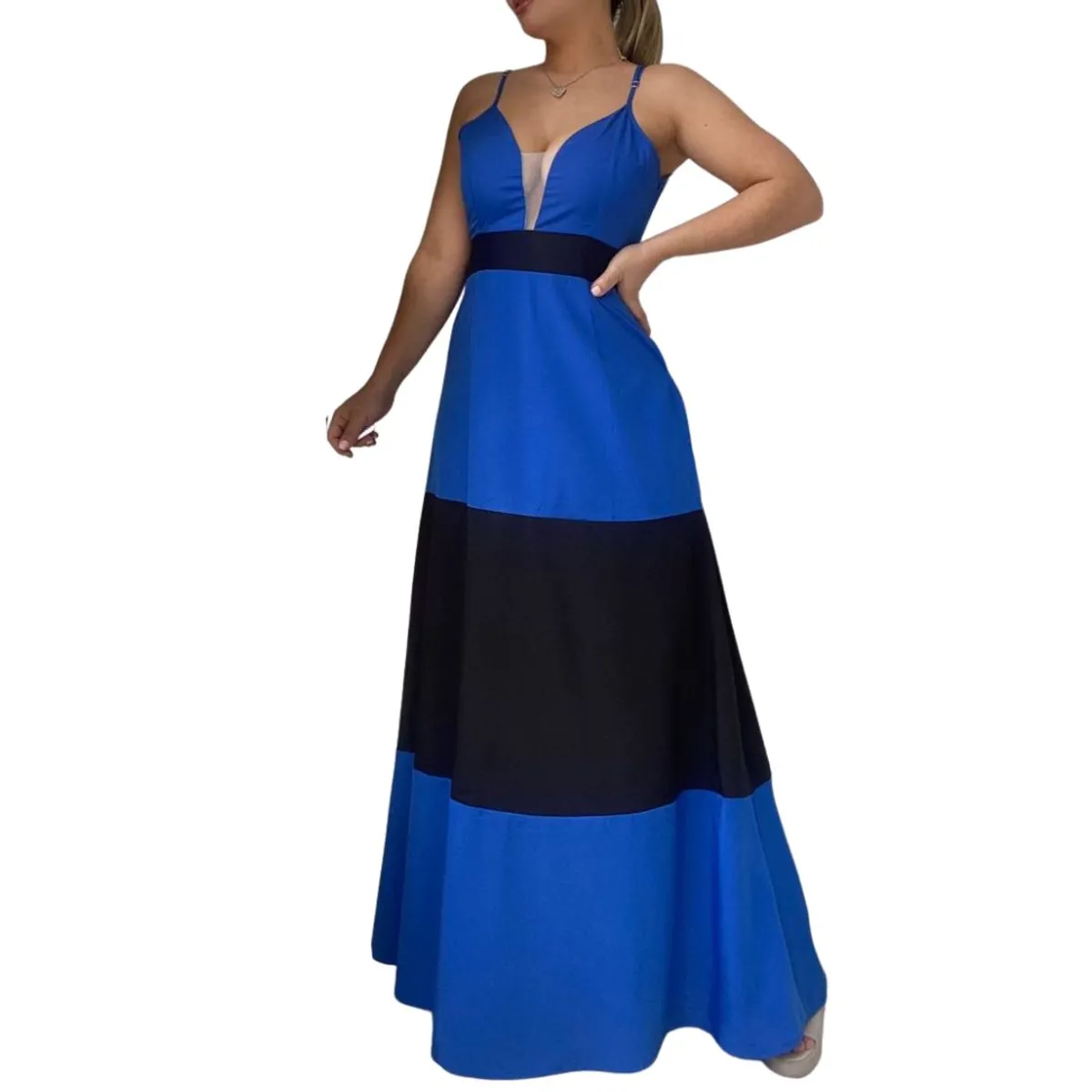 YURELKSHOP - VESTIDO LARGO CASUAL DE TIRANTES