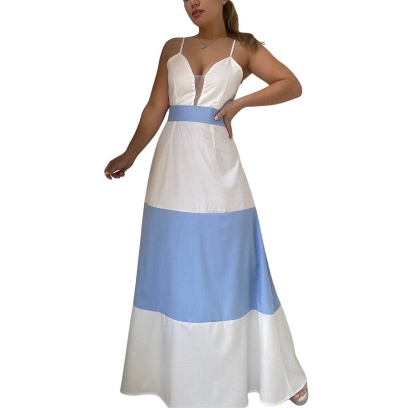 YURELKSHOP - VESTIDO LARGO CASUAL DE TIRANTES