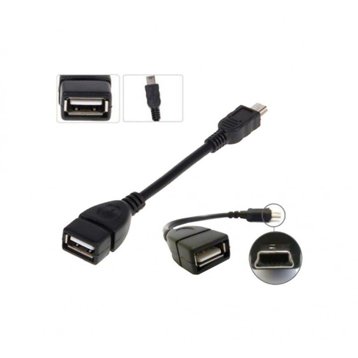 GENERICO - Cable OTG Mini USB a USB Hembra Rápido 