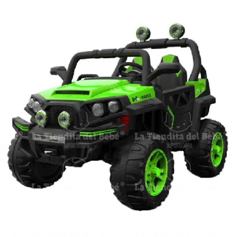 GENERICO - Carro Eléctrico Niños Campero Paseador Montable 2 Sillas PLAYERO