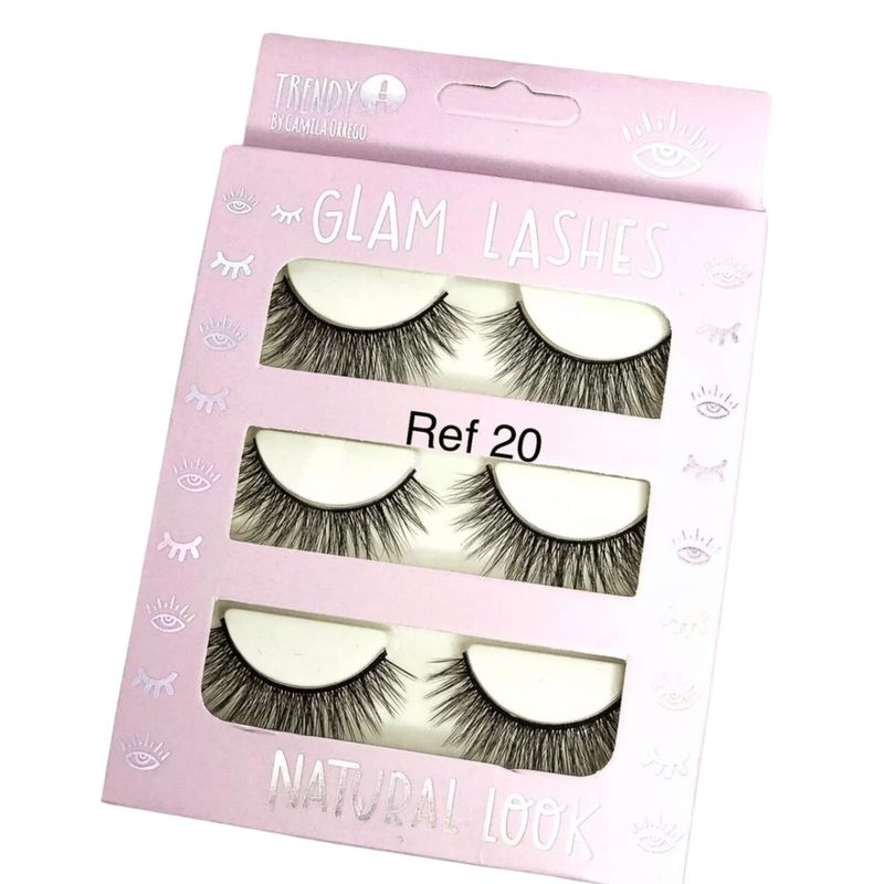 TRENDY - Pestañas postizas Trendy Glam Lashes Natural No 20
