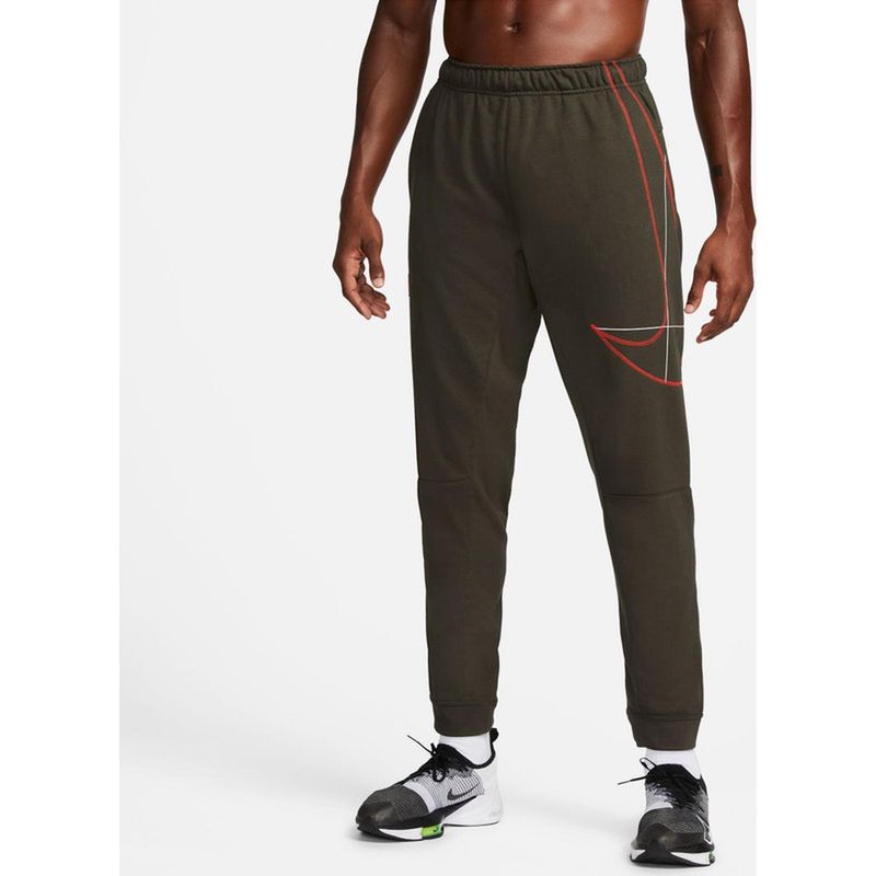 NIKE - Pantalón sudadera Hombre Nike Dry-Fit Fleece Pant Taper - Verde oscuro
