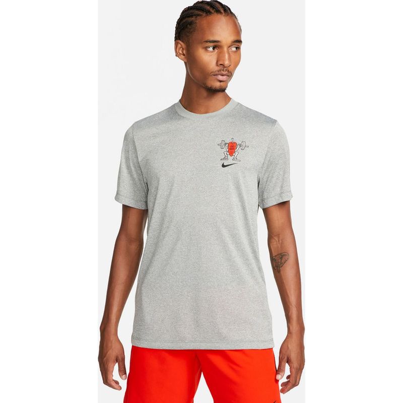NIKE - Camiseta Hombre Nike Dryfit Tee Rlgd Humor - Pepper - Gris