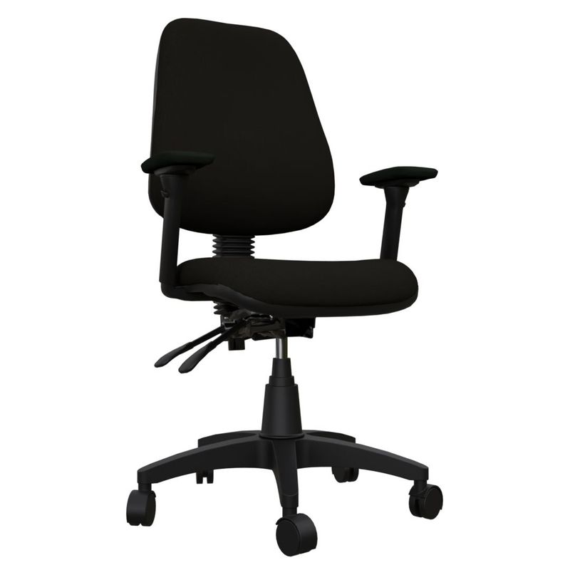 GENERICO - Silla oficina ergonómica Reclinable con Brazos Graduables Negra