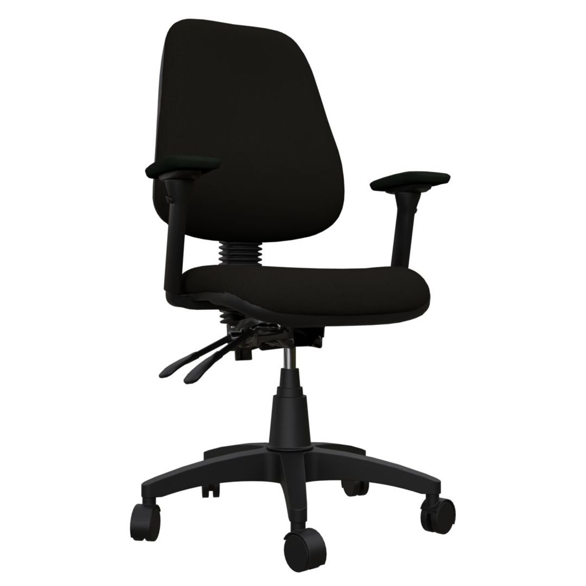 GENERICO - Silla oficina ergonómica Reclinable con Brazos Graduables Negra