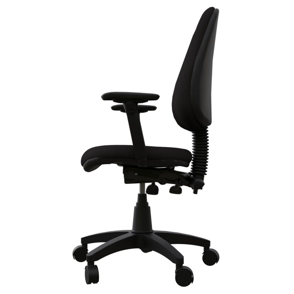 GENERICO - Silla oficina ergonómica Reclinable con Brazos Graduables Negra