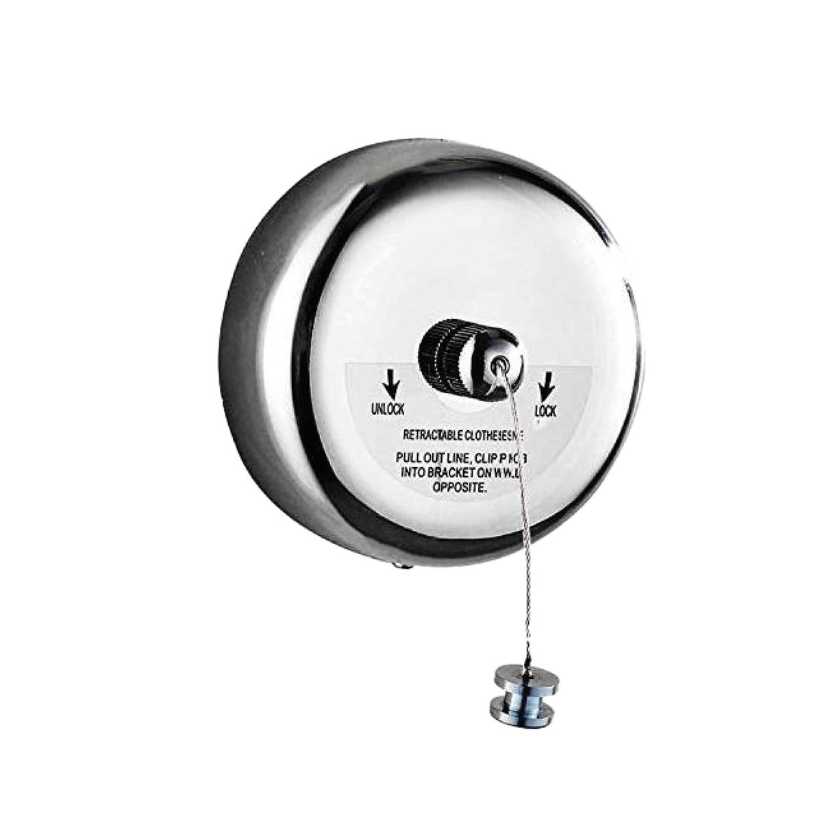 TRIPLE CLEAN - Tendedero retractil de acero con cuerda de nylon