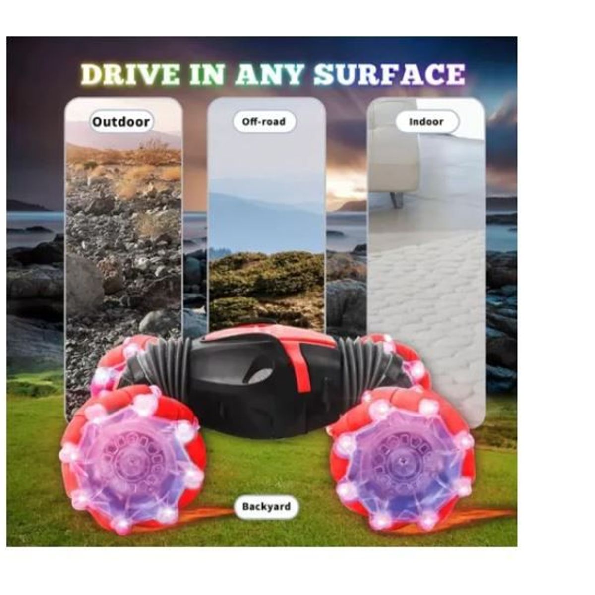 SHENGKE - Carro Control Remoto Manilla Gestos Dual Control Luz Led