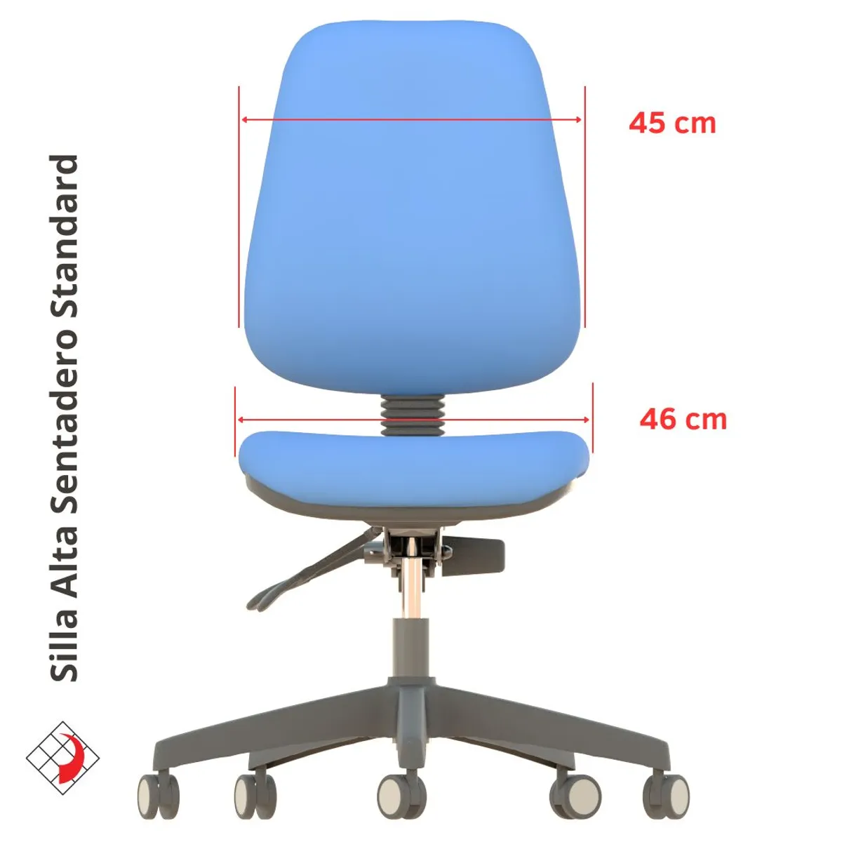 GENERICO - Silla Oficina Ergonómica Contacto Permanente Reclinable Azul