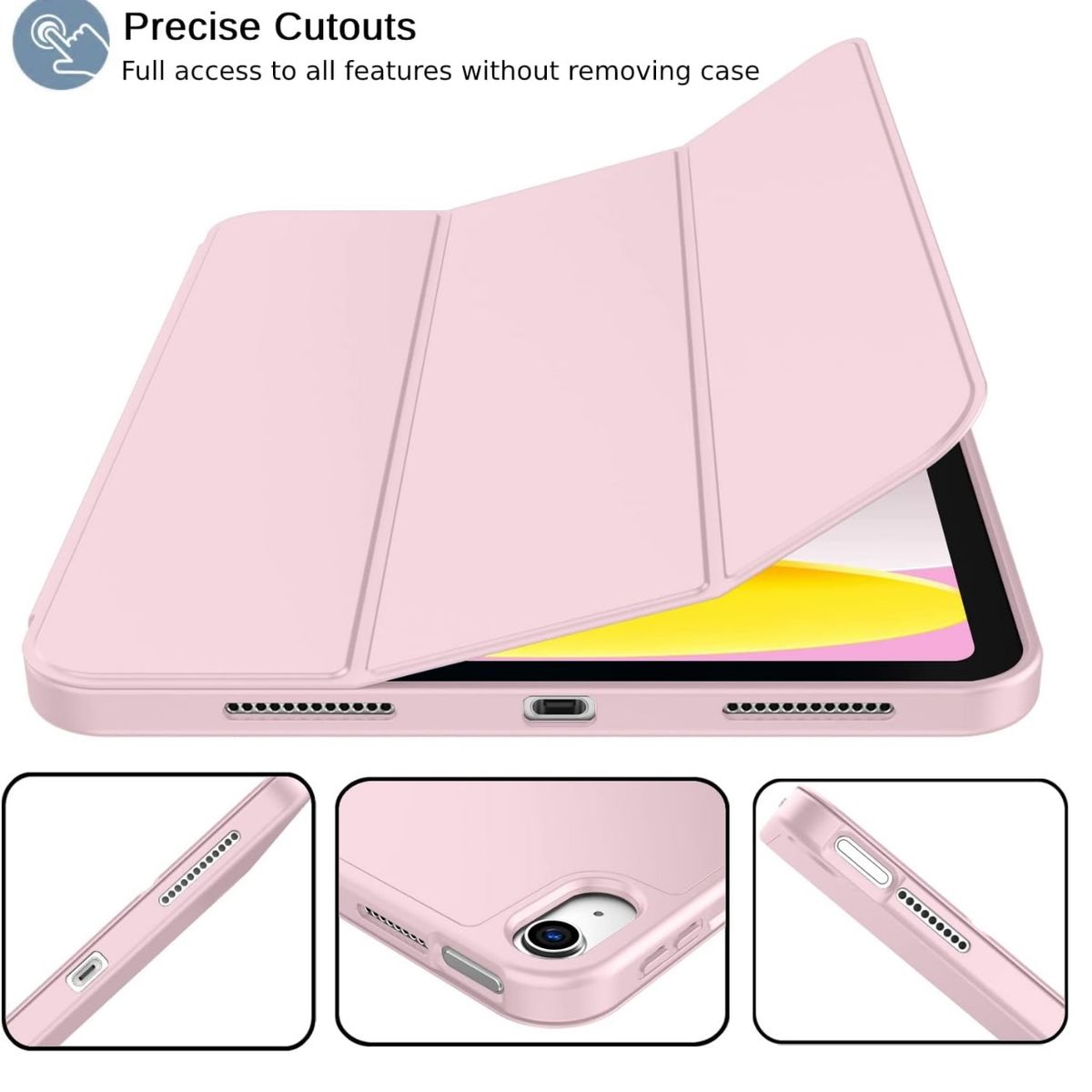 GENERICO - Funda smart case con espacio de lápiz para ipad 10 generación 10.9