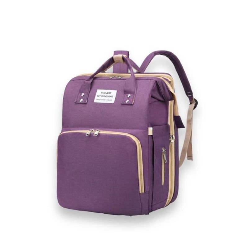 GENERICO - Morral Pañalera Tipo Cuna Con Cambiador De Bebe Plegable